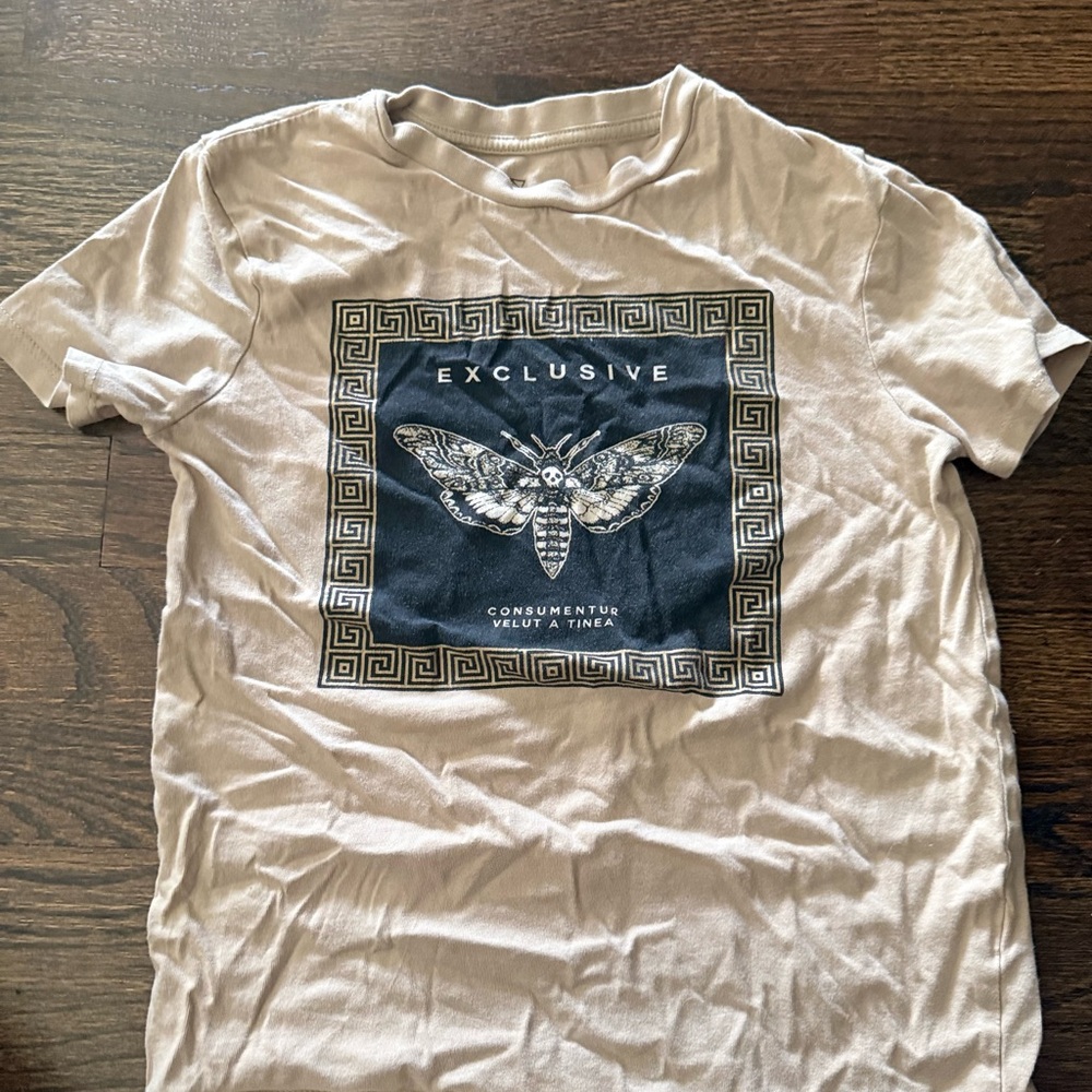 River Island Beige Exclusive Graphic Tee